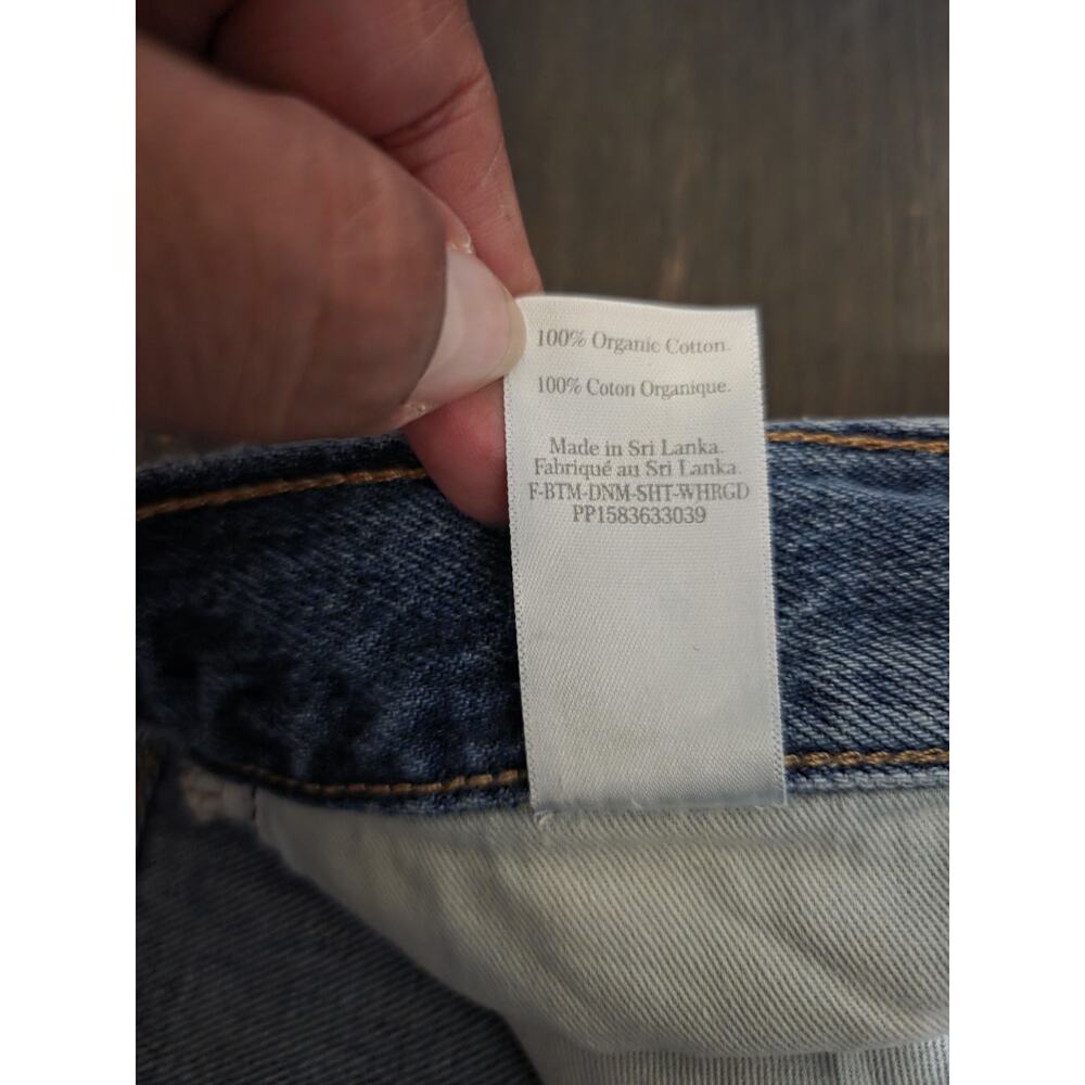 Everlane The Rigid Way High Short Organic Cotton Denim Cutoff Distressed Shorts - Picture 10 of 10